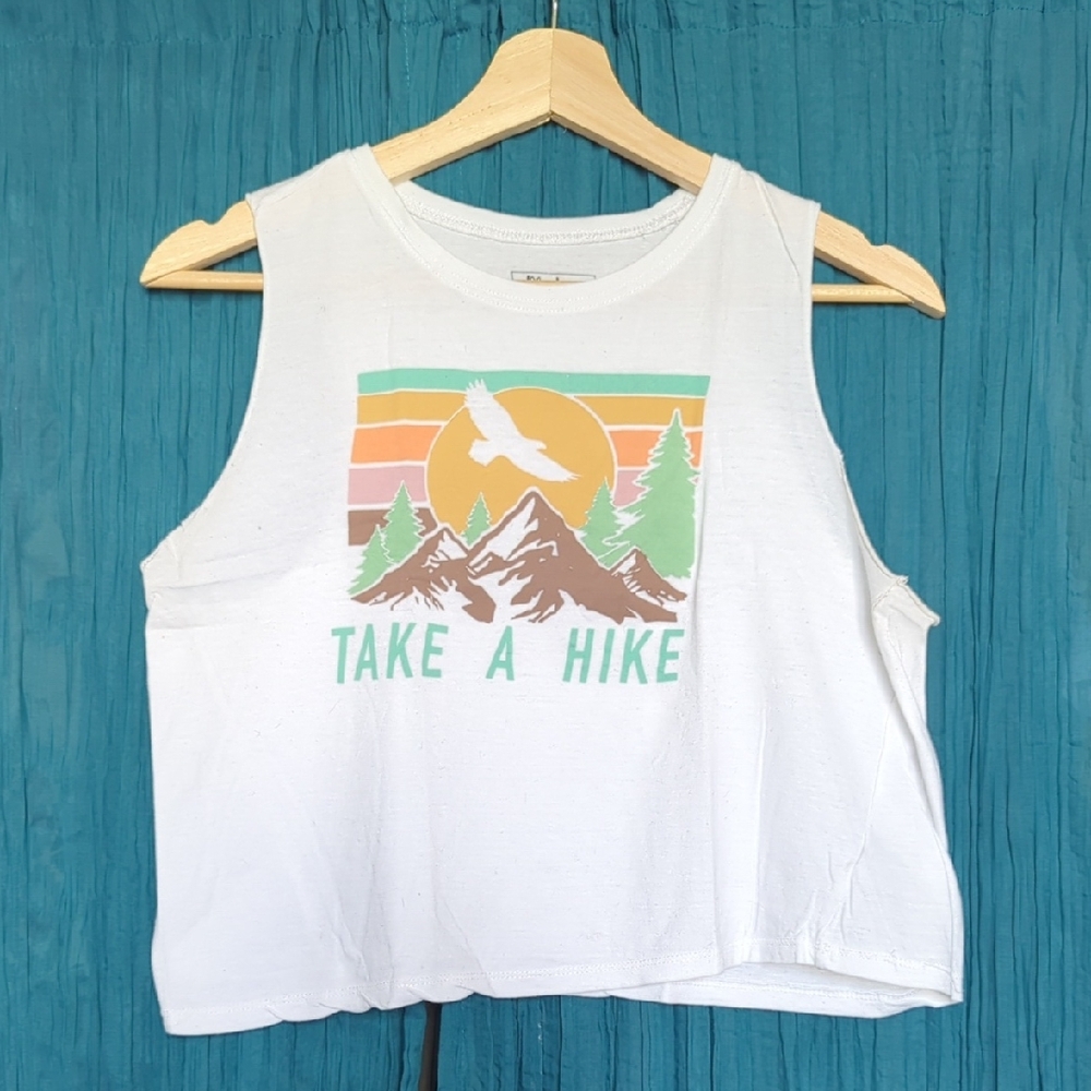 White Graphic Tank Top Size M